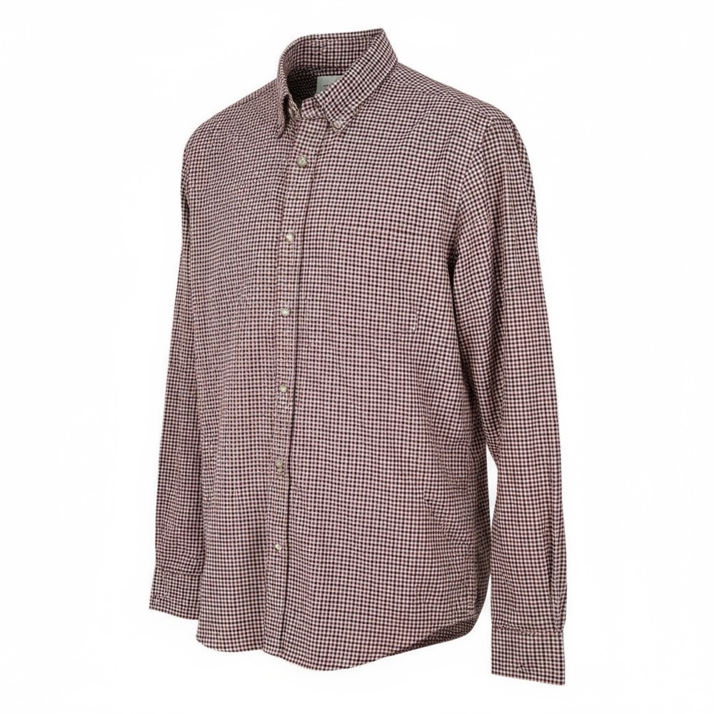 J. Crew Mens Slim Fit Button Down Shirt Long Sleeve Gingham Red Blue Size Large - Picture 6 of 12